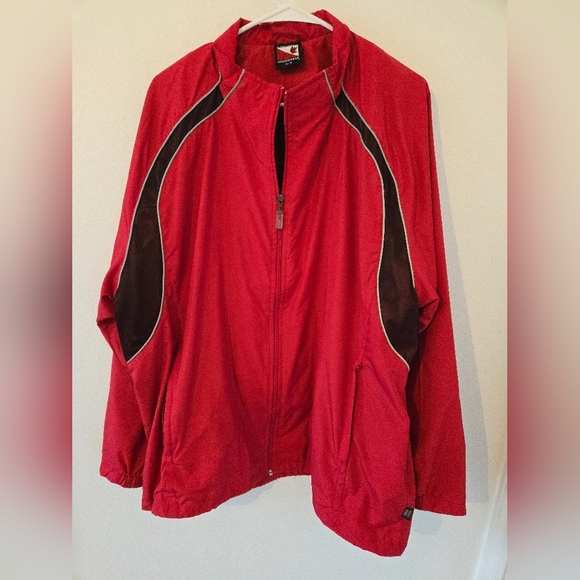 Vintage Canada Sportswear CSW Rain Jacket Mens Size XL Red Black lightweight Can - Picture 1 of 8